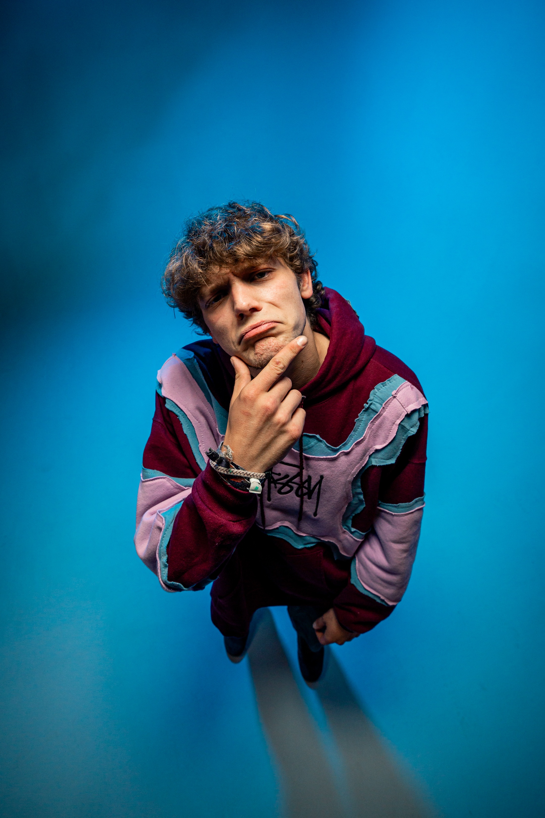 LUIV — colorful portrait on blue background